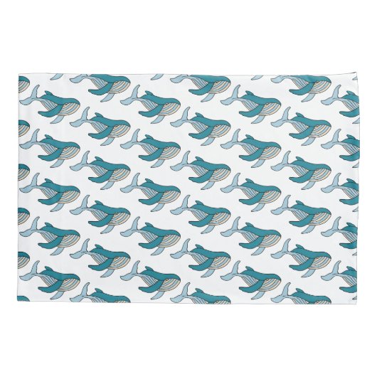Blaue Ozeanwale Kissenbezug (Rückseite)