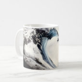 Blaue Ozeanwelle Kaffeetasse (Vorderseite Links)