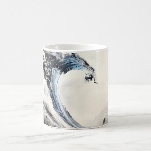 Blaue Ozeanwelle Kaffeetasse (Mittel)