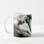 Blaue Ozeanwelle Kaffeetasse (Links)