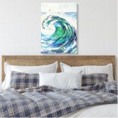 Blaue Ozeanwelle Leinwanddruck (Insitu (Schlafzimmer))