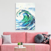 Blaue Ozeanwelle Leinwanddruck (Insitu (Wohnzimmer))