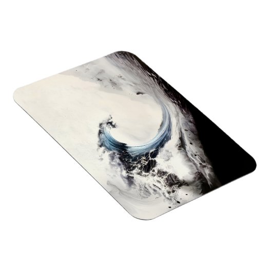 Blaue Ozeanwelle Magnet (Rechte Seite)