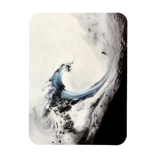 Blaue Ozeanwelle Magnet (Vertikal)