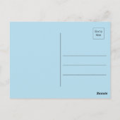 Blaue Ozeanwelle mit weißer Wolke aus blauem Himme Postkarte (Rückseite)