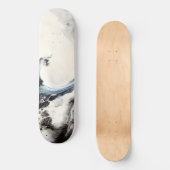 Blaue Ozeanwelle Skateboard (Vorderseite)