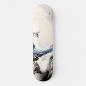 Blaue Ozeanwelle Skateboard (Vorderseite)