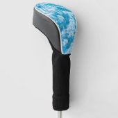 Blaue Ozeanwelle Textur Golf Headcover (angewinkelt)