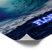 Blaue Ozeanwellen 1. Poster (Ecke)
