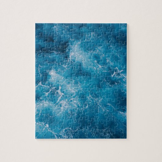Blaue Ozeanwellen abstürzen Puzzle (Vertikal)