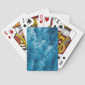 Blaue Ozeanwellen abstürzen Spielkarten (Rückseite)