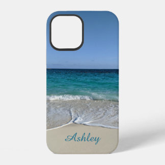 Blaue Ozeanwellen an einem karibischen Strand V2 iPhone 12 Hülle