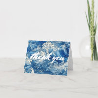 Blaue Ozeanwellen dank Karte