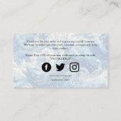 Blaue Ozeanwellen Danke Begleitkarte (Rückseite)