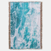 Blaue Ozeanwellen Decke (Vorderseite Vertikal)