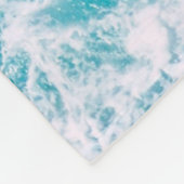 Blaue Ozeanwellen Fleecedecke (Ecke)