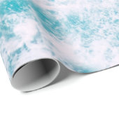 Blaue Ozeanwellen Geschenkpapier (Rolleneckpunkt)