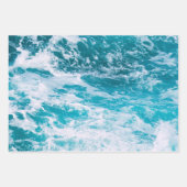 Blaue Ozeanwellen Geschenkpapier Set (Vorderseite 3)