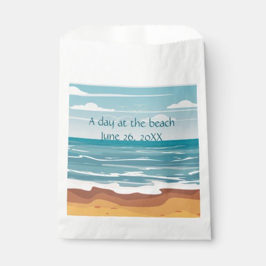 Blaue Ozeanwellen Geschenktütchen (Vorderseite)