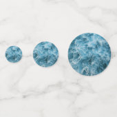 Blaue Ozeanwellen Konfetti (Vorderseiten)