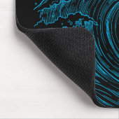 Blaue Ozeanwellen Mousepad (Ecke)