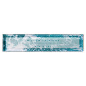 Blaue Ozeanwellen Namensplakette (Vorderseite)