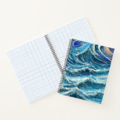 Blaue Ozeanwellen Notizblock (Innenseite)