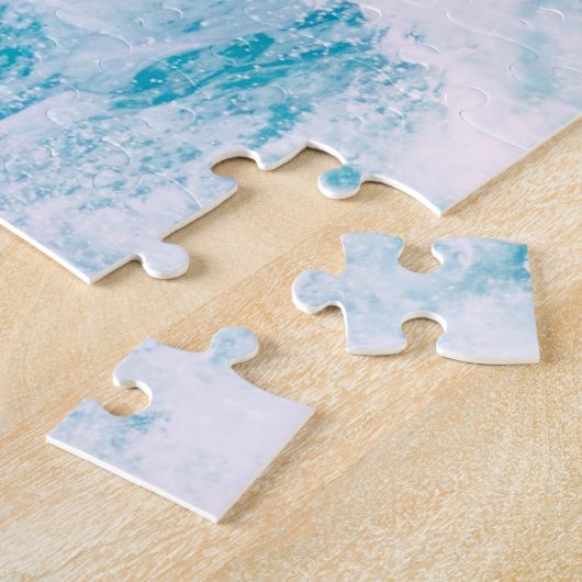 Blaue Ozeanwellen Puzzle (Seite)