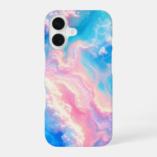 Blaue Ozeanwellen Rosa Sommer Meer Strand Türkis iPhone 16 Hülle