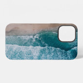 Blaue Ozeanwellen Sandstrand iPhone Hülle (Rückseite (Horizontal))