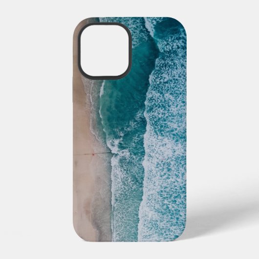 Blaue Ozeanwellen Sandstrand iPhone Hülle (Rückseite)