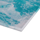 Blaue Ozeanwellen Schneidebrett (Ecke)
