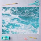 Blaue Ozeanwellen Seidenpapier (Basteln)