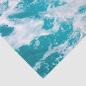 Blaue Ozeanwellen Seidenpapier (Ausschnitt)