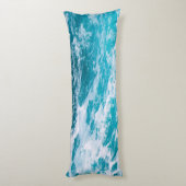 Blaue Ozeanwellen Seitenschläferkissen (Rückseite (Vertikal))