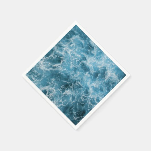 Blaue Ozeanwellen Serviette (Ecke)