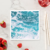 Blaue Ozeanwellen Serviette (Beispiel)