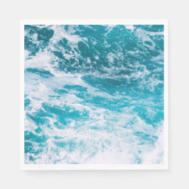 Blaue Ozeanwellen Serviette