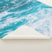 Blaue Ozeanwellen Sherpadecke (3/4)