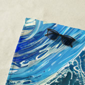 Blaue Ozeanwellen Strandtuch (Beispiel)