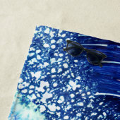 Blaue Ozeanwellen Strandtuch (Beispiel)