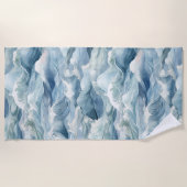 Blaue Ozeanwellen Strandtuch (Vorderseite)