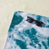 Blaue Ozeanwellen Strandtuch (Beispiel)