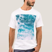 Blaue Ozeanwellen T-Shirt (Vorderseite)