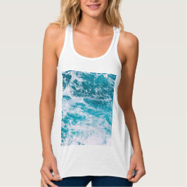 Blaue Ozeanwellen Tank Top