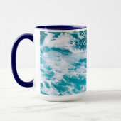 Blaue Ozeanwellen Tasse (Links)