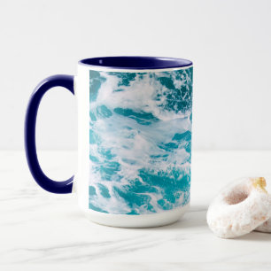 Blaue Ozeanwellen Tasse