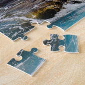 Blaue Ozeanwellen und Felsen, Familie Puzzle (Seite)