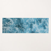 Blaue Ozeanwellen Yogamatte (Vorderseite (Horizontal))
