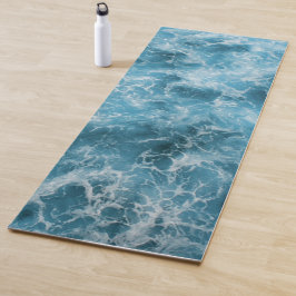 Blaue Ozeanwellen Yogamatte